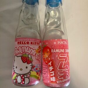 Hello Kitty Ramune Soda Bottles